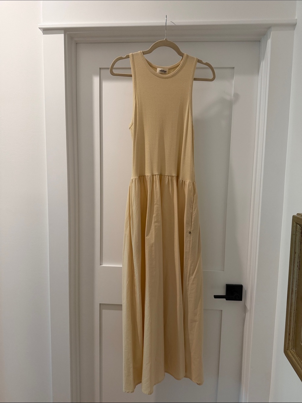 Otto d’ame sleeveless Cream Maxi Dress